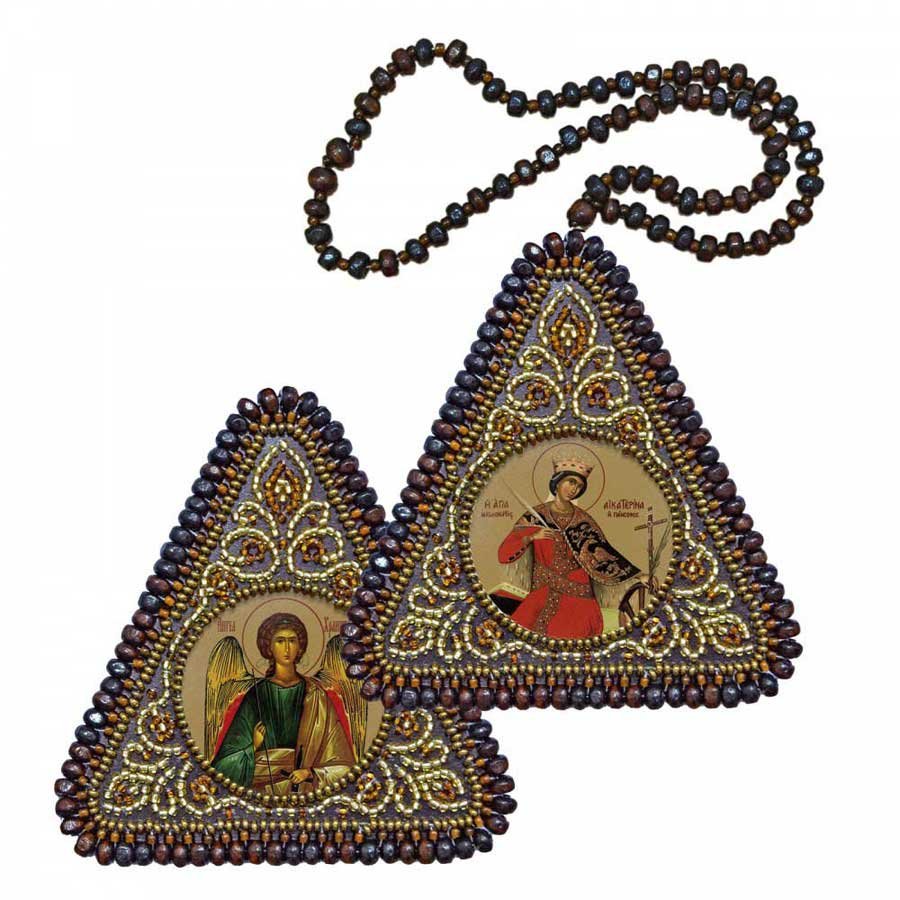 Фото Набір для вишивання двосторонньої ікони Св. Мц. Катерина і Ангел Хранитель ВХ1214 Нова Слобода