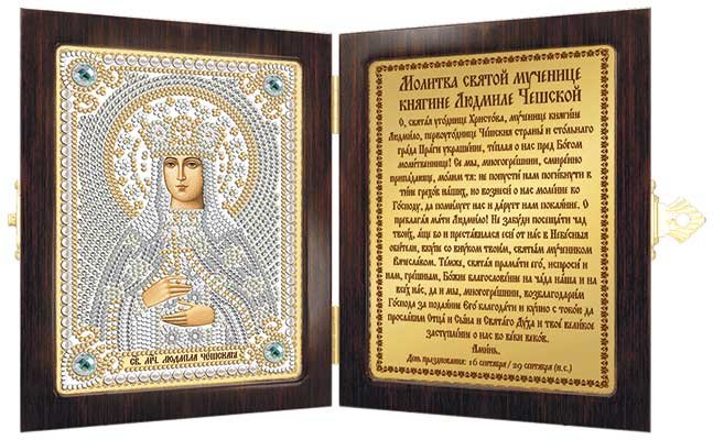 Photo Kit for embroidery icons in a frame-folding Nova Sloboda CM7160 St. Mt. Lyudmila Českaya