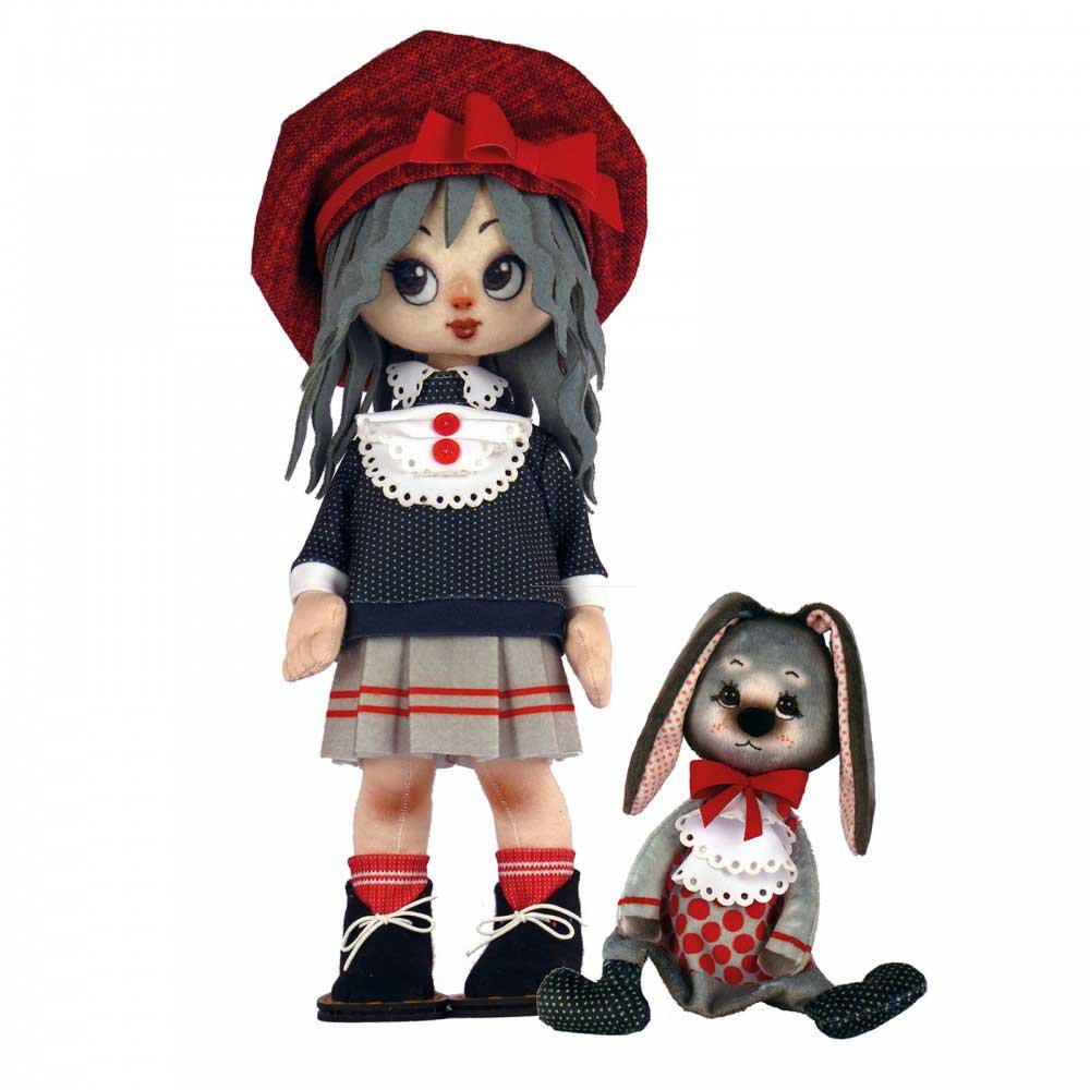 Фото Набір для шиття ляльки та м’якої іграшки Нова Слобода К1073 Дівчинка з зайчиком 