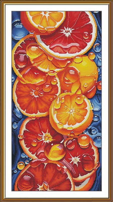 Photo Thread embroidery kit Nova Sloboda HB3129 Orange mosaic