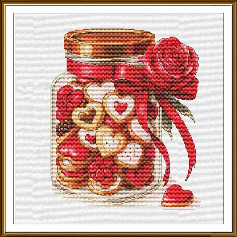 Фото Набор для вышивки нитками на белой канве Новая Слобода РЕ2002 Сладкая любовь