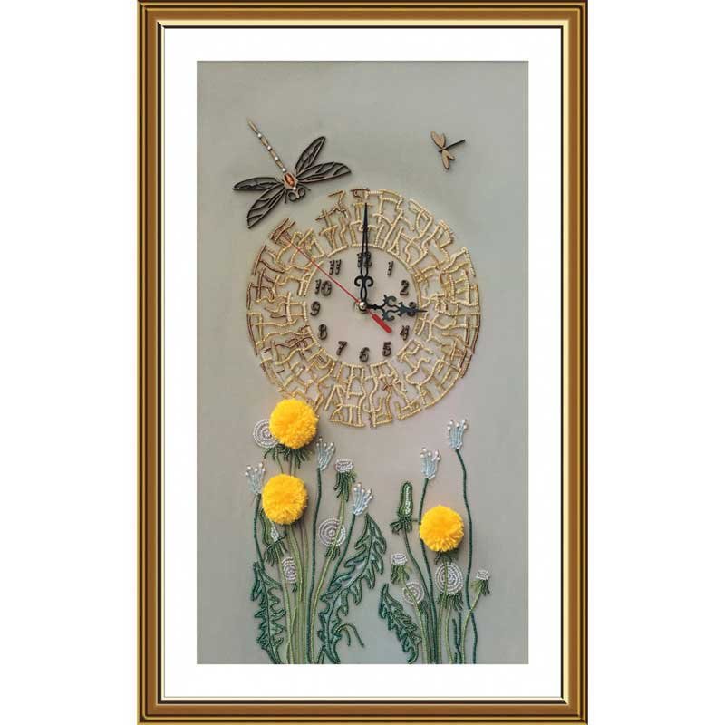 Photo Set for ebroidery with frame Clock Nova Sloboda EM1003 Golden time