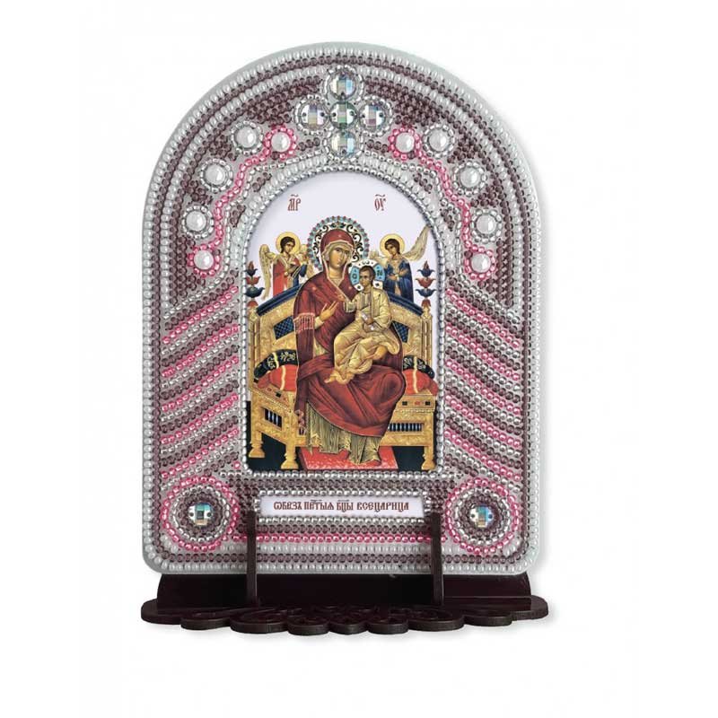 Фото Набір для створення ікони з вишитою рамкою-кіотом Нова Слобода ВК1011 Богородиця Всецариця
