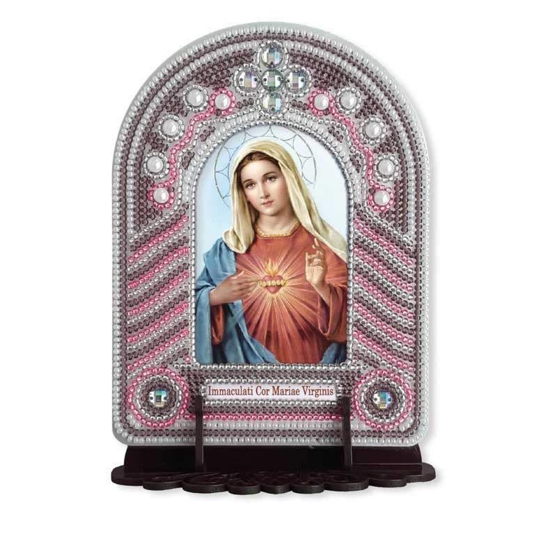 Фото Набор для создания иконы с вышитой рамкой-киотом Новая Слобода ВК1025 Непорочное Сердце Марии