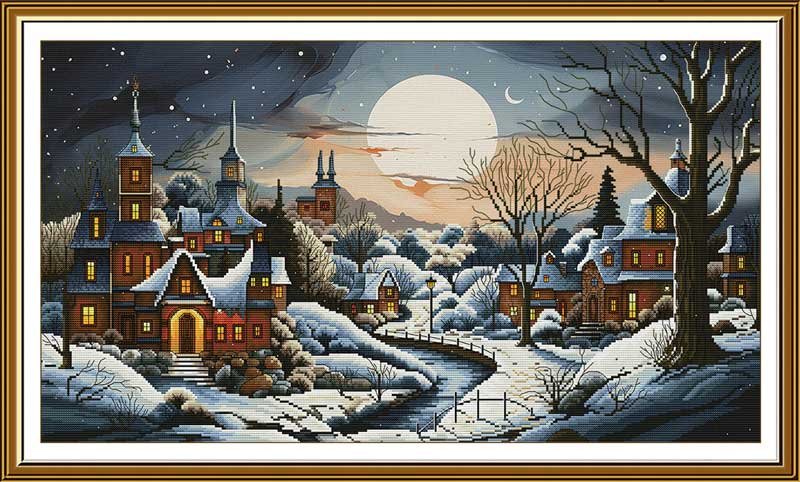 Photo Thread embroidery kit Nova Sloboda CP1523 Winter Sonnet