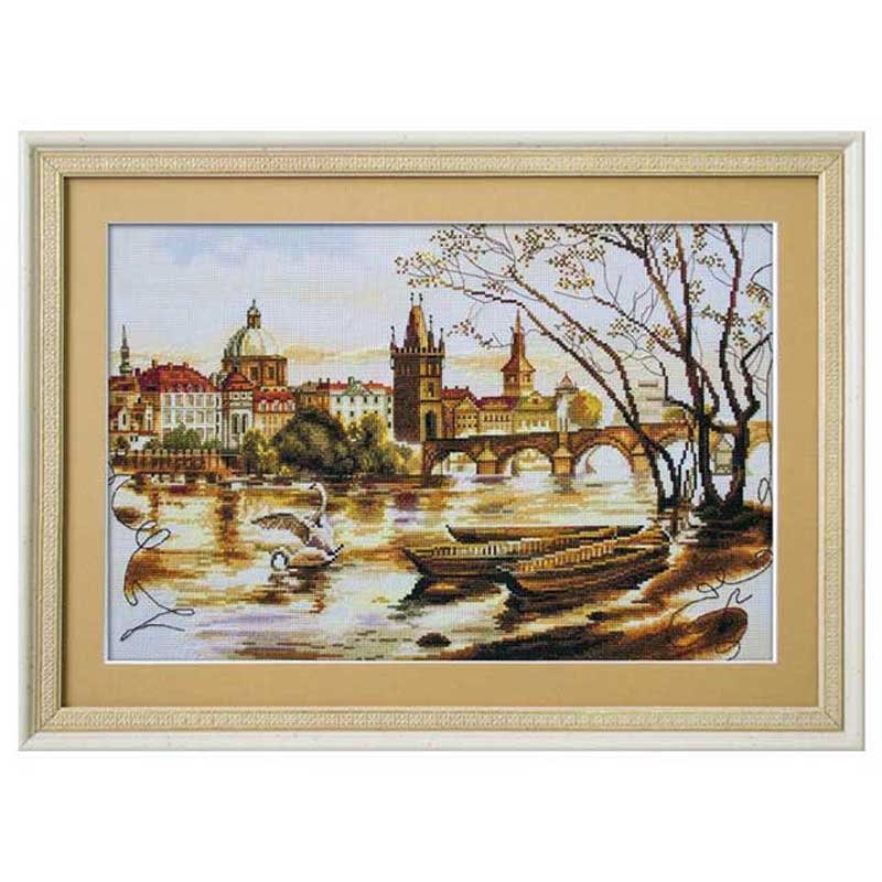 Photo Thread embroidery kit Nova Sloboda CP2225 Prague. The Charles Bridge