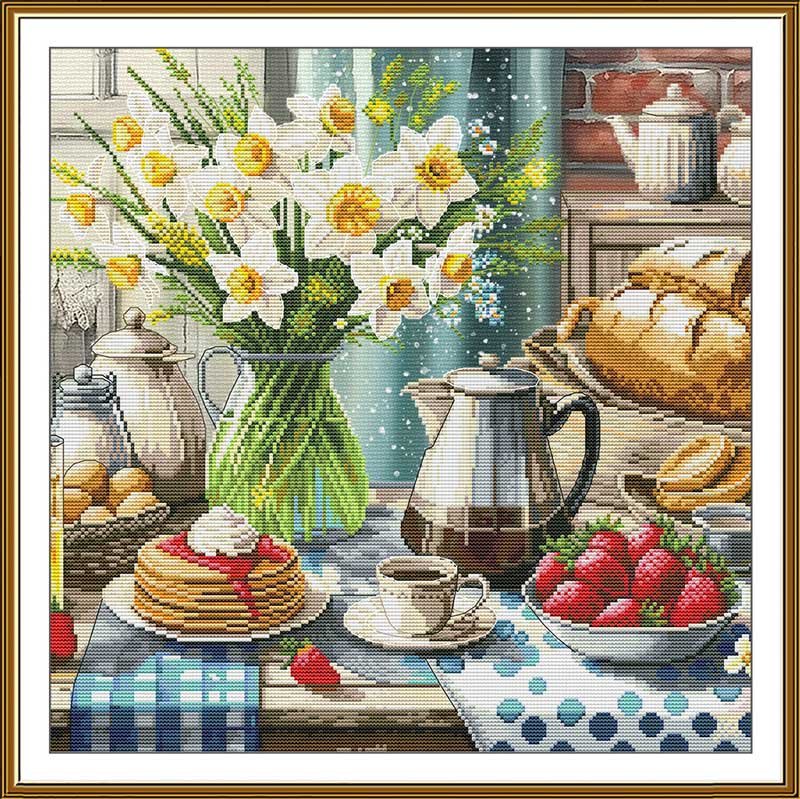 Photo Thread embroidery kit Nova Sloboda CP2330 Breakfast for the soul