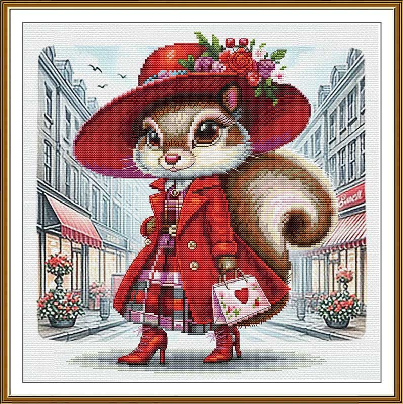 Photo Thread embroidery kit Nova Sloboda CP2361 Parisian fashionista
