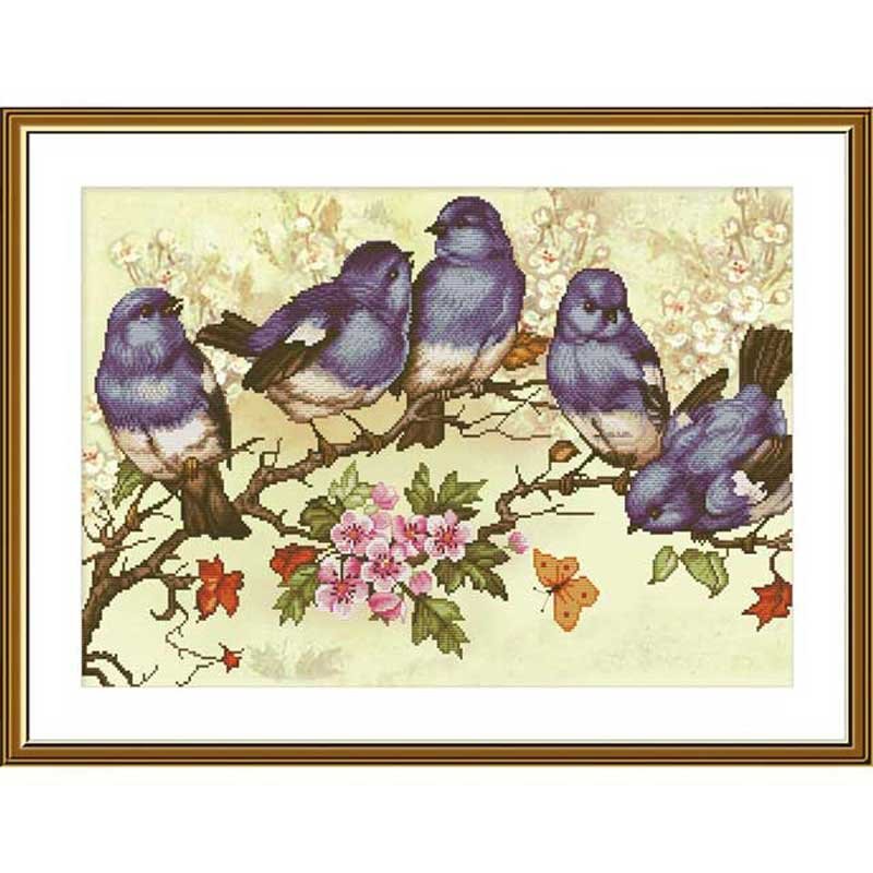 Photo Thread embroidery kit Nova Sloboda CP3284 Bird choir