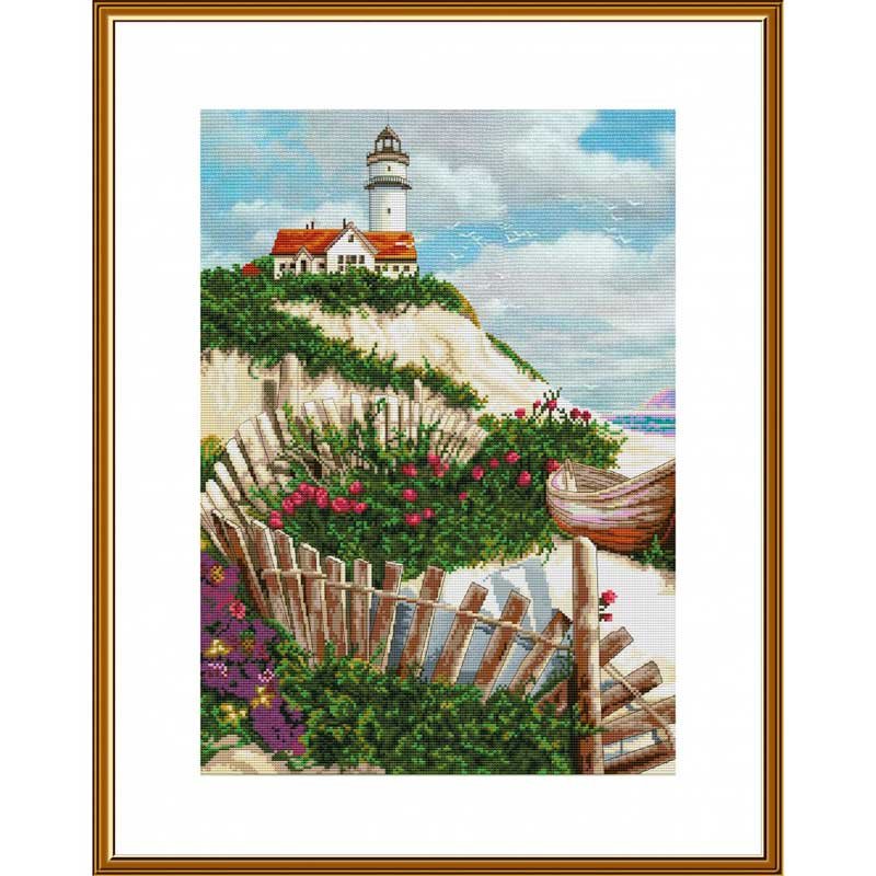 Photo Thread embroidery kit Nova Sloboda CP3373 Flowering lighthouse