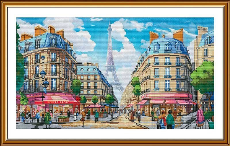 Photo Thread embroidery kit Nova Sloboda CP3381 The streets of Paris