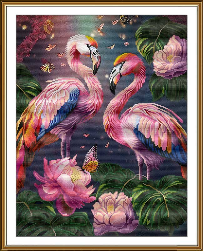 Photo Thread embroidery kit Nova Sloboda CP3419 Pink Nocturne