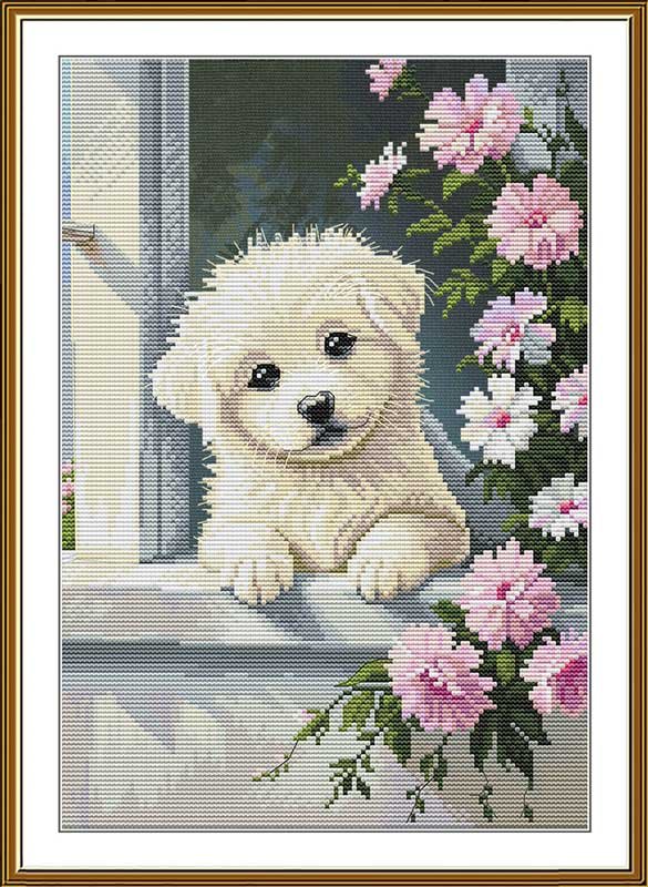 Photo Thread embroidery kit Nova Sloboda CP4250 Little happiness