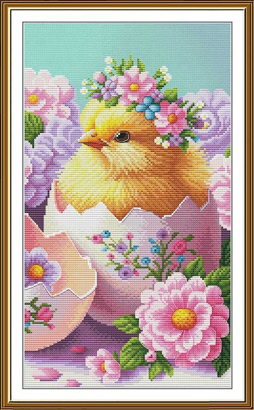 Фото Набір для вишивки нитками на канві з фоновим зображенням Нова Слобода СР4252 Пробудження життя