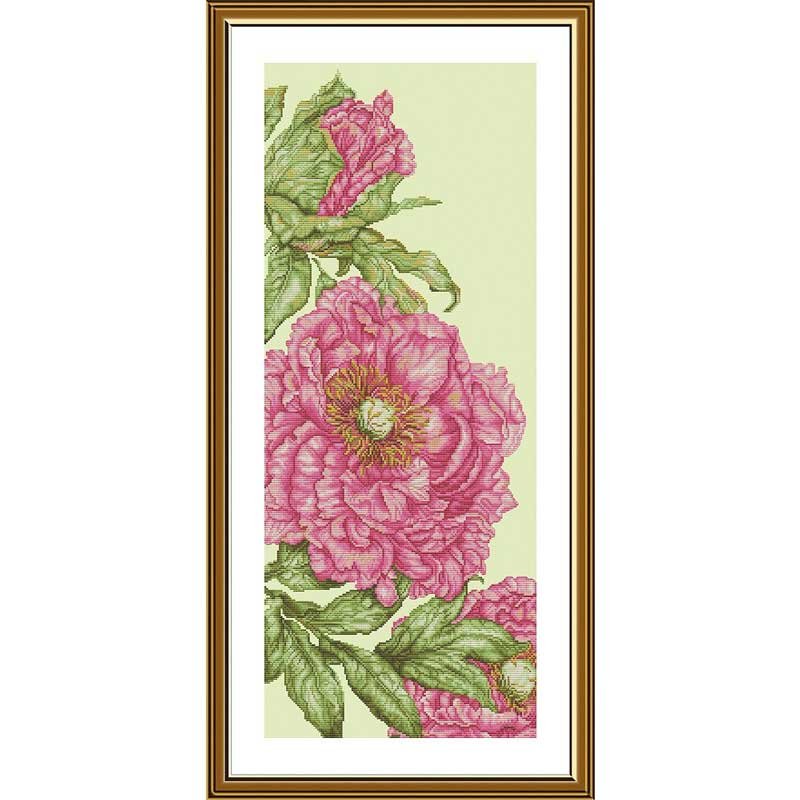 Photo Thread embroidery kit Nova Sloboda CB6237 Pink poppies