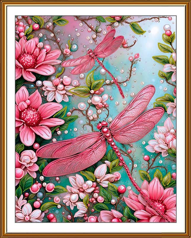 Foto Bead embroidery kit Nova Sloboda DK3377 Dragonfly girlfriends