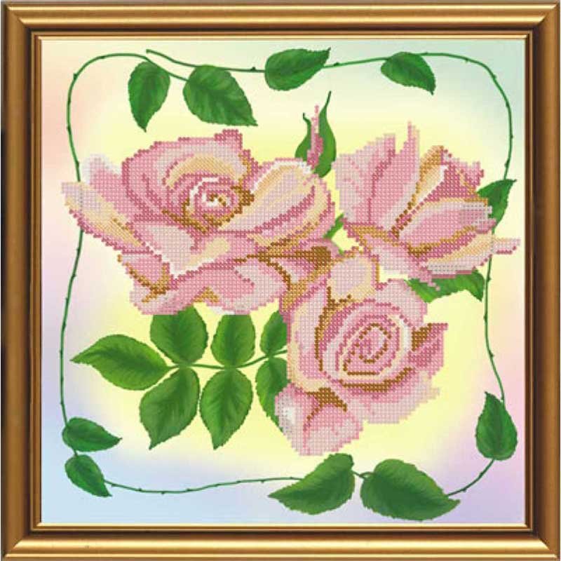Фото Схема для вишивки бісером Нова Слобода Бис3082 Рожева ніжність