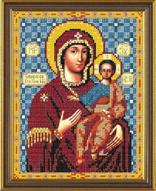 Foto Chart embroidery beads Nova Sloboda Bis9035 Our Lady of Smolensk