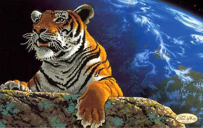 Photo Beading patterns Tela Artis TA-079 Amur tiger Save the planet