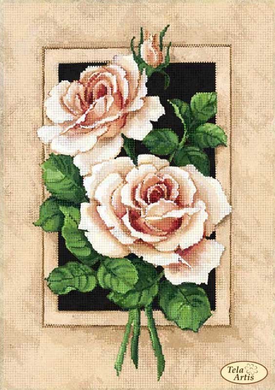 Фото Cхема для вишивки бісером Тела Артис ТА-382 Вінтажні троянди
