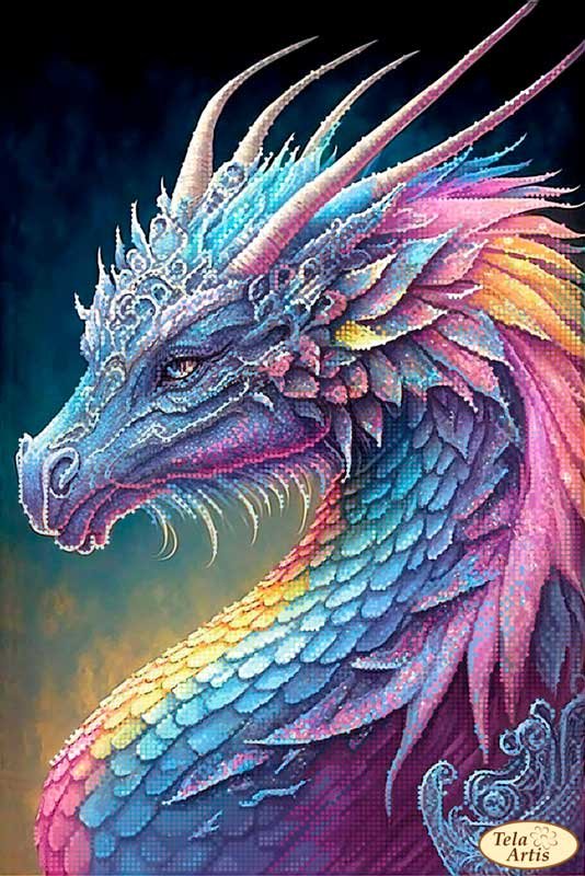 Фото Cхема для вишивки бісером Тела Артис ТА-522 Веселковий дракон
