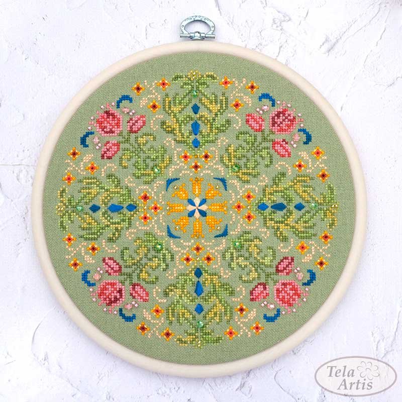 Photo 1 Cross Stitch Kits Tela Artis X-207 Flowering mandala