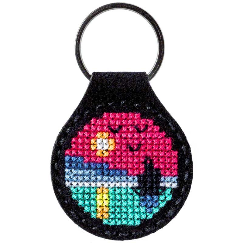 Фото 2 Набір для вишивання нитками брелока для ключів Чарівна країна FLHL-016