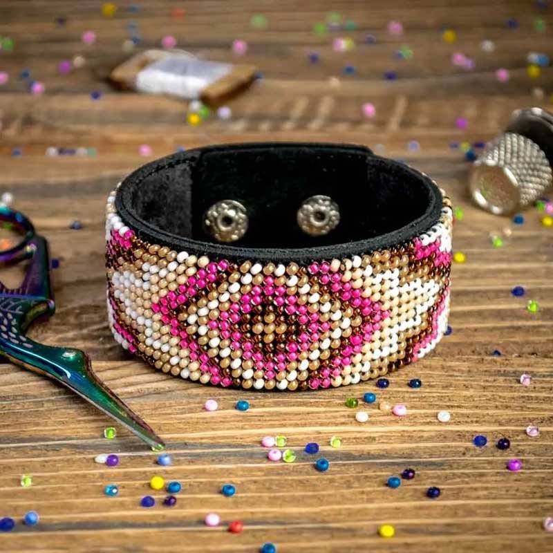 Photo Beaded bracelet Wonderland Crafts FLBB-017