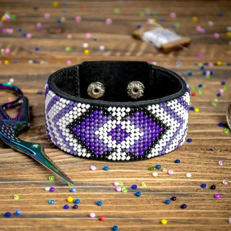 Photo Beaded bracelet Wonderland Crafts FLBB-020