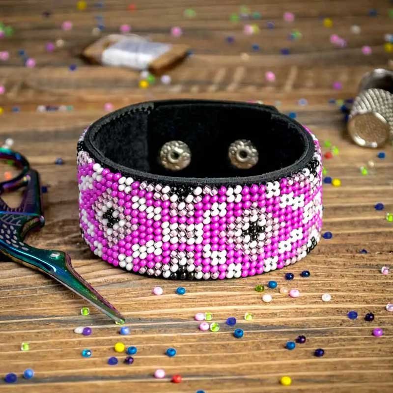Photo Beaded bracelet Wonderland Crafts FLBB-021