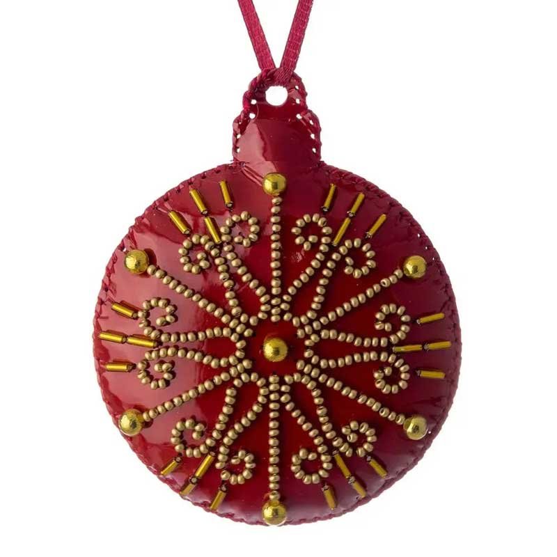 Photo 2 Christmas tree ornament made of beads Wonderland Crafts Ball