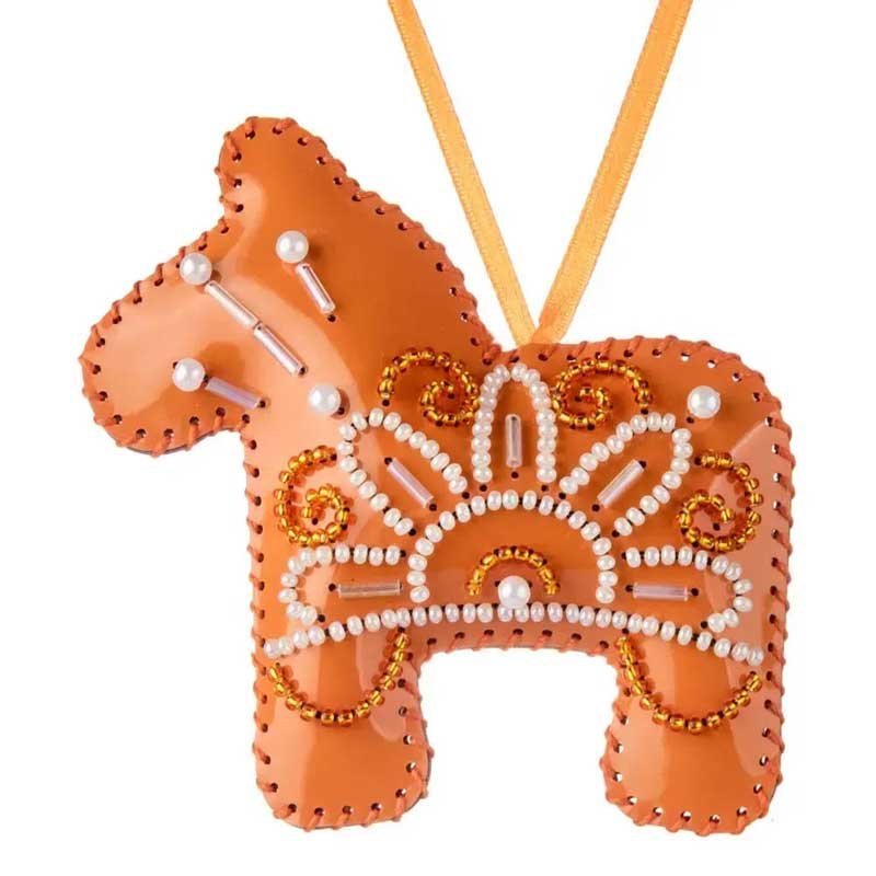 Photo 2 Christmas tree ornament made of beads Wonderland Crafts Horse
