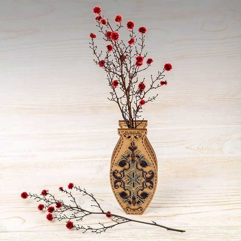 Photo Beadwork on wood FairyLand FLK-346 Vase