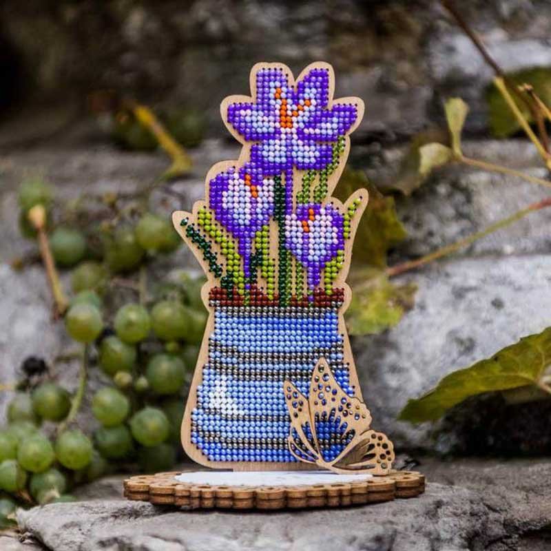 Фото Набор для вышивки бисером по дереву Волшебная страна FLK-413 Цветы