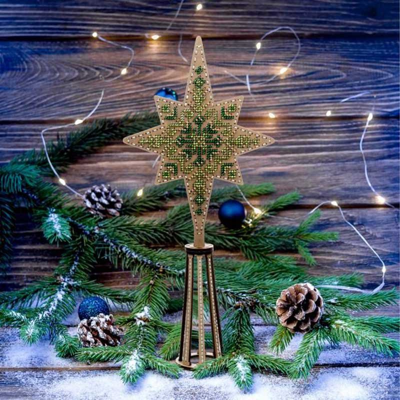 Photo Beadwork on wood Wonderland Crafts FLK-475 Christmas Tree Toys  