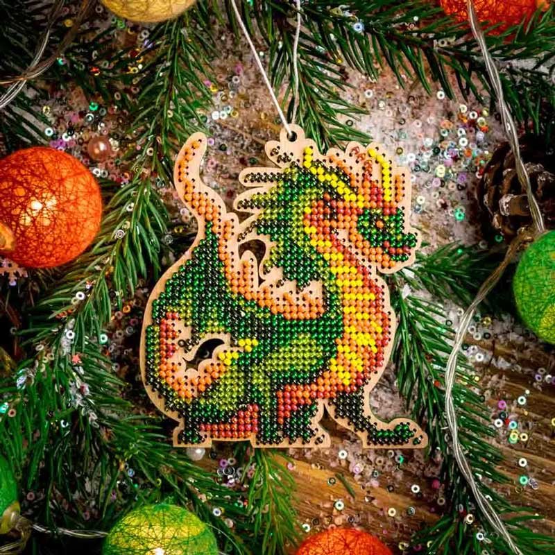 Photo Beadwork on wood Wonderland Crafts FLK-503 Christmas Tree Toys  