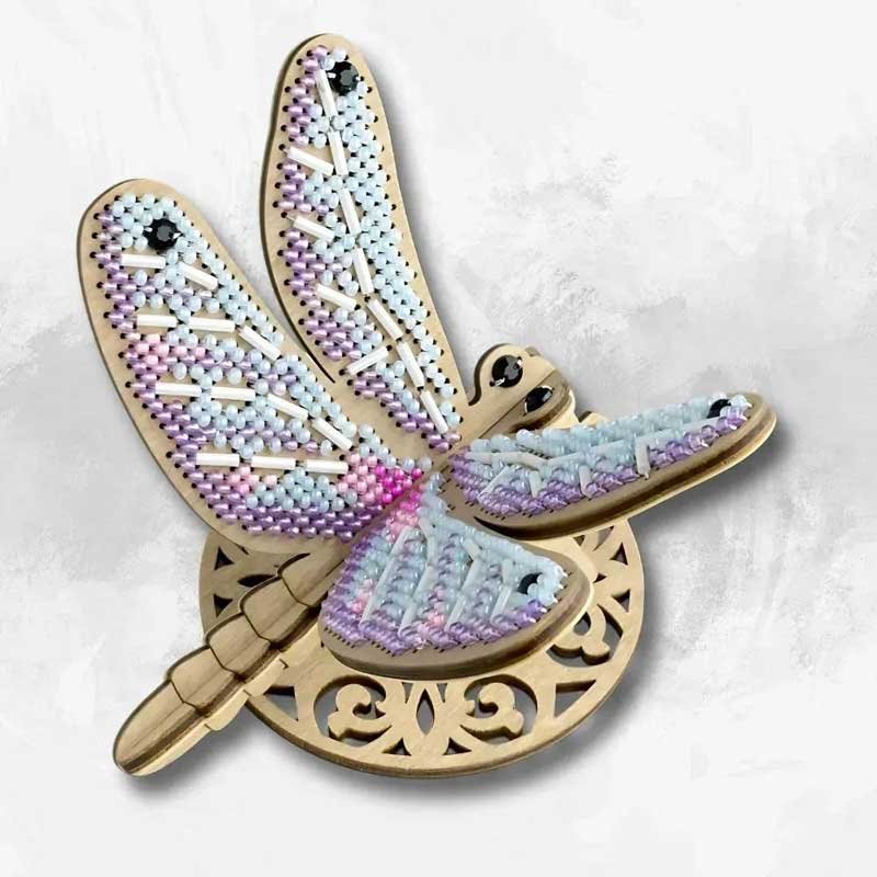 Picture Beadwork on wood Wonderland Crafts Dragonfly animals Photo Beadwork on wood Wonderland Crafts Dragonfly animals