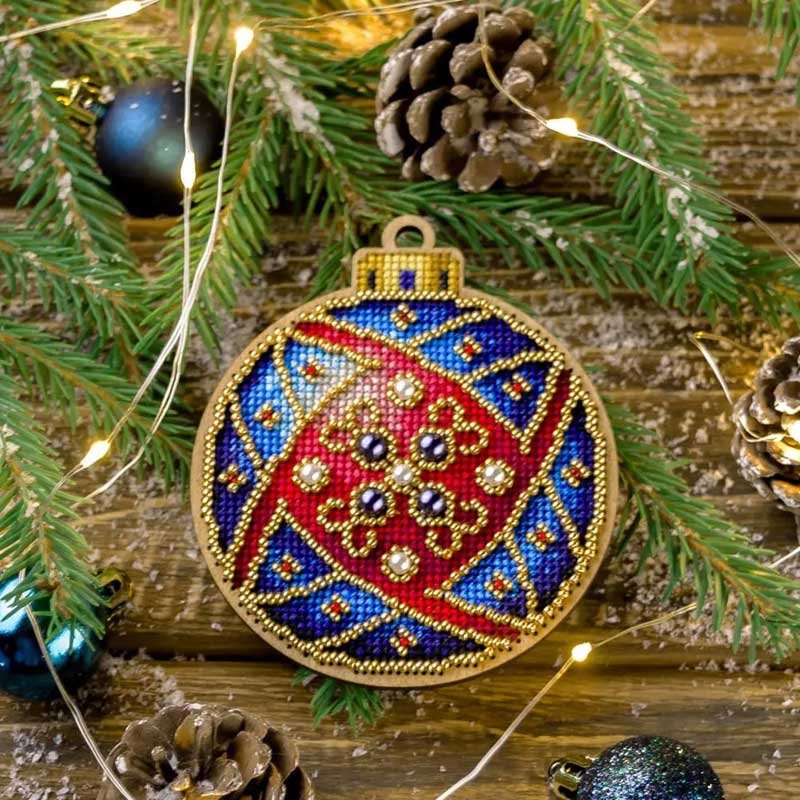 Фото Набір для вишивки нитками по дереву Wonderland Crafts FLW-010 Ялинкова прикраса