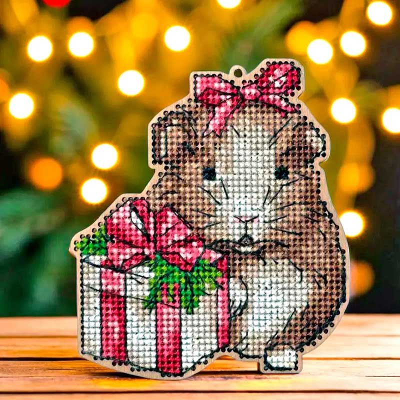 Photo Embroidery on wood with threads Wonderland Crafts FLW-055 Christmas toys